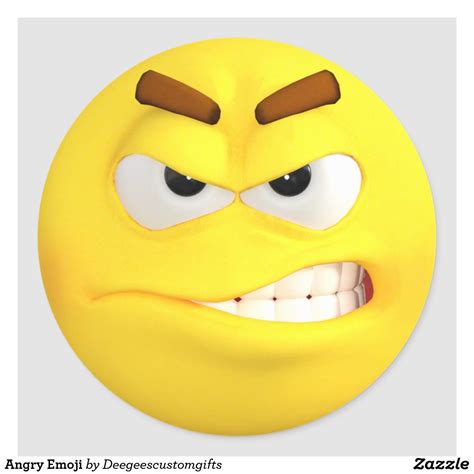 Angry Emoji Classic Round Sticker | Zazzle.com in 2021 | Angry emoji, Round stickers, Cute stickers