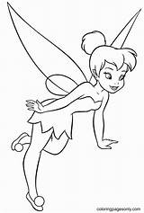 The Beautiful Fairy Tinkerbell Coloring Page  Free Printable sketch template