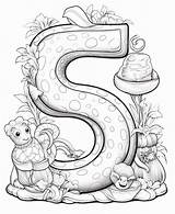 Premium Photo  Five coloring Page With Number 5 Fun Cartoon Style sketch template