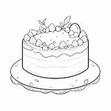 Cake coloring Page – Coloring Corner sketch template