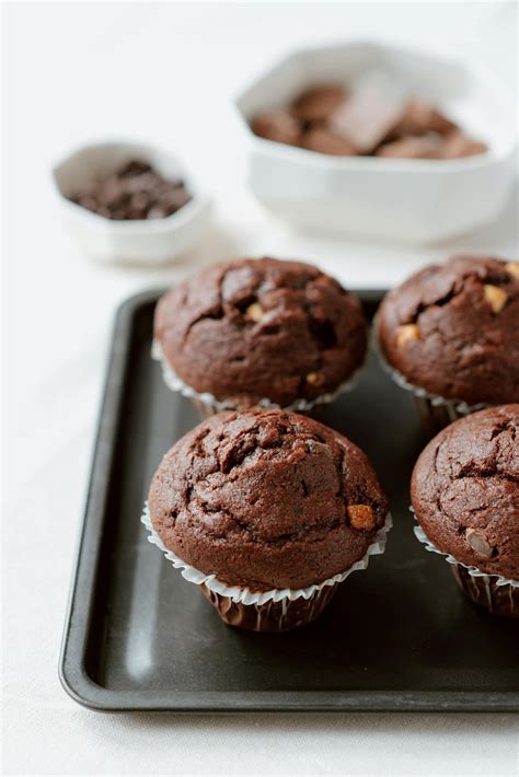Chocolate muffins made of batter and dough · Free Stock Photo