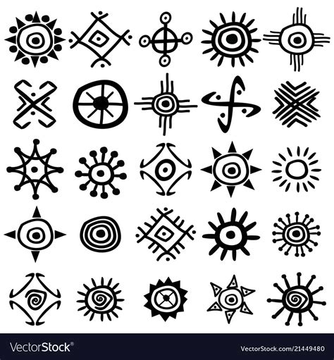 Collection of sun symbols Royalty Free Vector Image