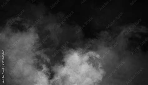 Fog and mist effect on black background. Smoke texture overlays Stock Illustration | Adobe Stock