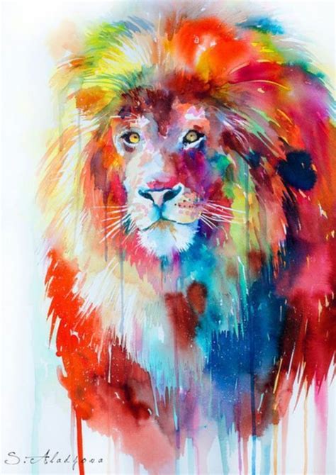 Rainbow Lion Painting at PaintingValley.com | Explore collection of Rainbow Lion Painting