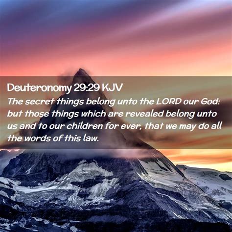 Deuteronomy 29:29 KJV Bible Verse Images