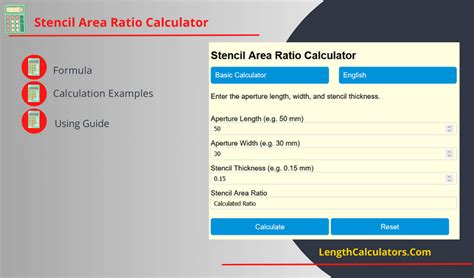 Stencil Area Ratio Calculator | Online Calculators