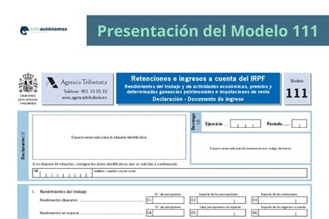 Modelo 111 IRPF: qué es y cómo se rellena | Infoautónomos