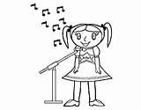 Singer Coloring Page For Kids  Home sketch template