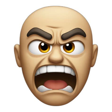 Angry red emoji face | AI Emoji Generator
