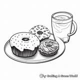 Coffee And Donut Coloring Pages  Free & Printable sketch template