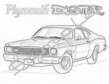 1974 PLYMOUTH DUSTER Adult Coloring Page Printable  sketch template