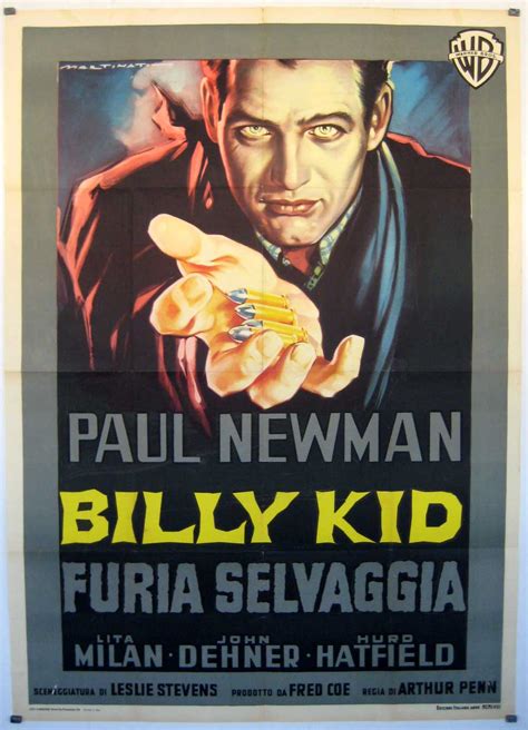 "FURIA SELVAGGIA BILLY KID " MOVIE POSTER - "THE LEFT HANDED GUN" MOVIE POSTER