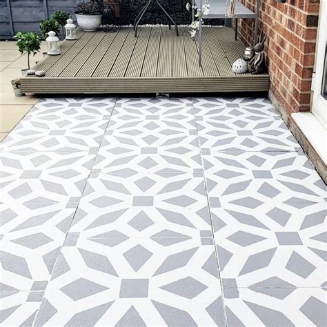 2x Patio Slab Stencils for Large 600 and 450 Square Concrete | Etsy in 2021 | Paint concrete ...