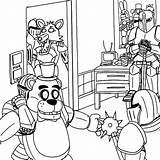 FNAF Foxy Coloring Pages sketch template
