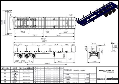 Flatbed Trailer Drawings