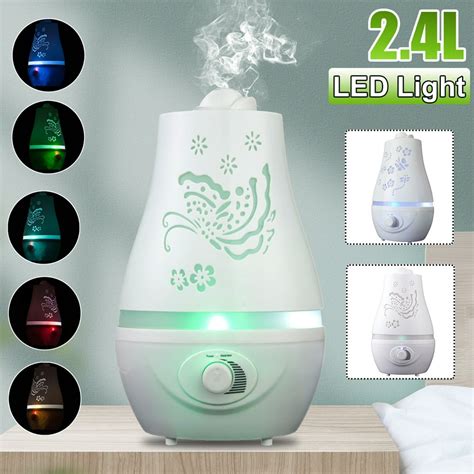 2.4L Colorful Change LED Light Ultrasonic Cool Mist Humidifier-Best Air Humidifiers for Bedroom ...