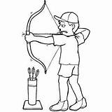 Archery Coloring Page sketch template