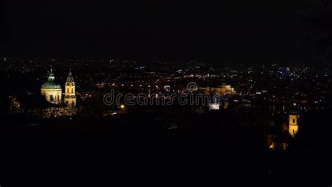 Prague city at night stock image. Image of hradcany - 237327229