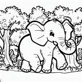 Elephant Coloring Page – Color My Pages sketch template