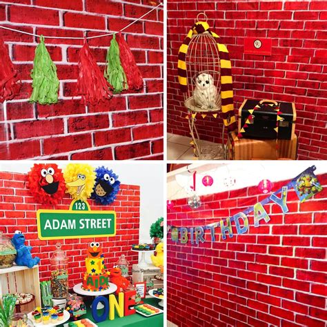 Buy Craftopia Red Brick Wall Party Backdrop for Christmas | 4 Foot x 20 ...