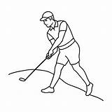 Premium Vector  Golfer coloring Pages For Book sketch template