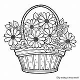 Flower Basket Coloring Pages  Free & Printable sketch template