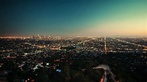Wallpaper : sunset, city, cityscape, night, sky, skyline, skyscraper, evening, California, Los ...