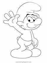 Clumsy Smurf Coloring Page For Kids  Free The Smurfs Printable sketch template