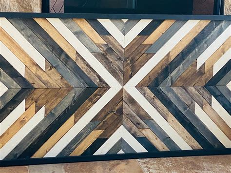 Pebblestone Geometric Wood Wall Art Wood Wall Art Geometric | Etsy