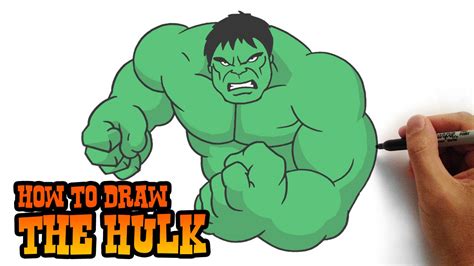 How to Draw The Hulk- Simple Step by Step Video Lesson