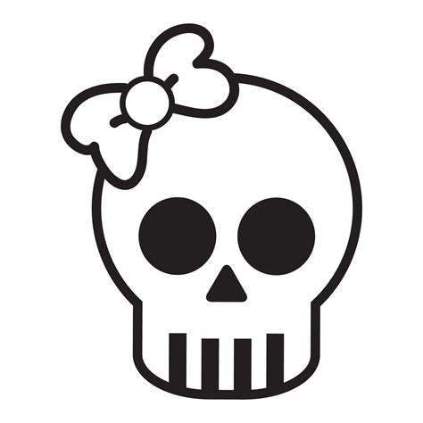 Cute Bow Skull Wall Quotes™ Decal | WallQuotes.com