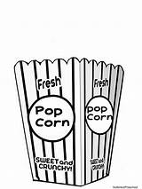 Popcorn coloring pages To Download And Print For Free sketch template