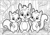 Squirrel Coloring Pages For Toddlers sketch template