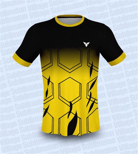 Yellow and Black Hexagon Football Jersey Design | Jersey design, Sport ...