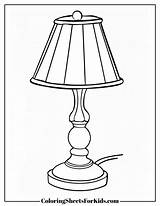 Lamp Coloring Page Street  Free Printable sketch template
