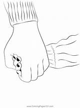 Hand Coloring Pages Hands Colouring Printable Clipart Left Drawing  sketch template