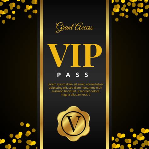 VIP Pass Card Design 225546 Vector Art at Vecteezy