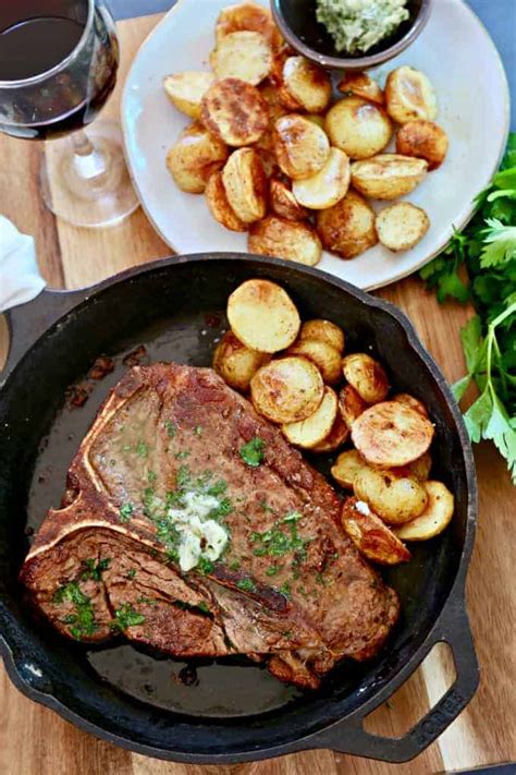 Pan Fried Steak w/ Garlic Butter - The Seaside Baker