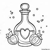Sparkling Love Potion Coloring Page  Pagescom sketch template