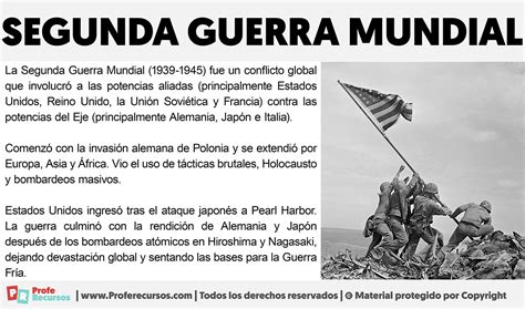 La Segunda Guerra Mundial Resumen