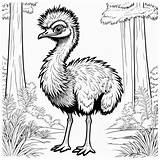 Free Printable Emu Color Sheet  Coloring Printables For sketch template