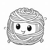 Ball Of Yarn Coloring Page  sketch template