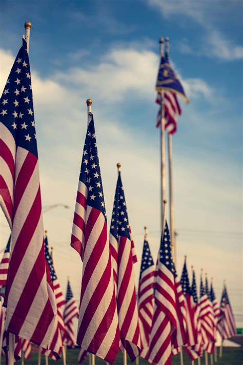 Selective Focus Photography of U.s.a. Flag on Poles · Free Stock Photo