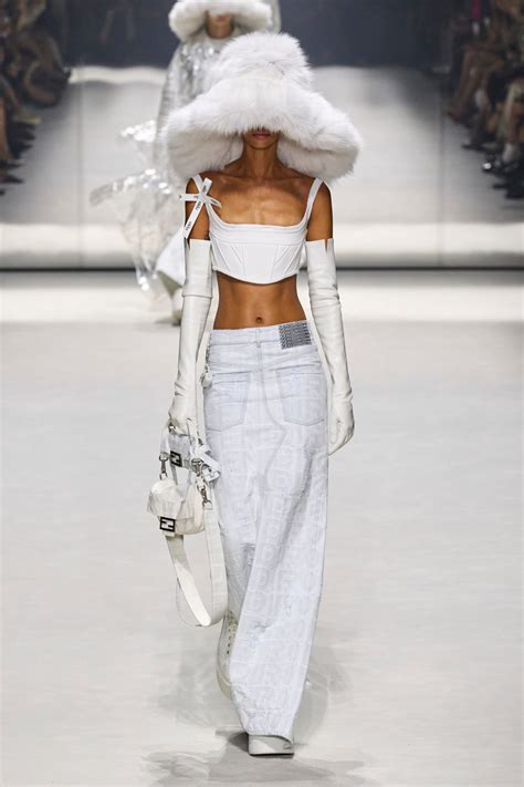 A look from Fendi's Spring 2023 Show. Photo Credit Imaxtree - University of Fashion Blog