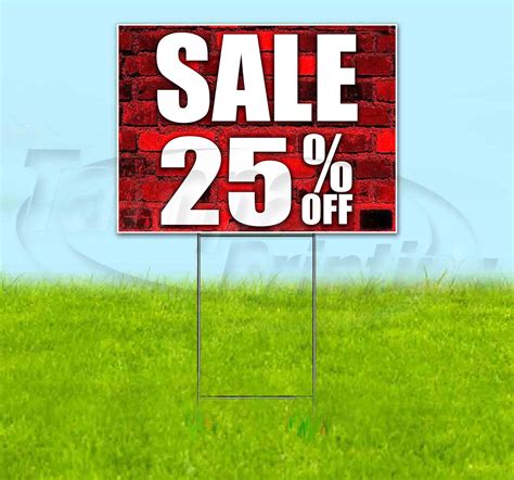 Sale 25% Off (18" X 24") Yard Sign, Includes Metal Step Stake - Walmart ...