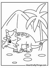 Triceratops Coloring Page sketch template