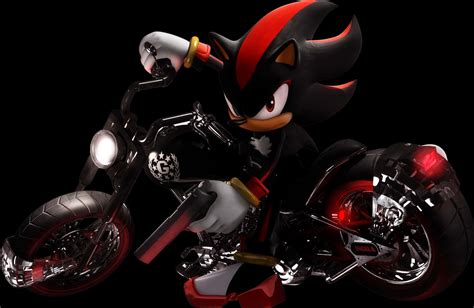 Download Shadow The Hedgehog On Motorcycle | Wallpapers.com