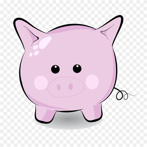 Pig Clip Art Cartoon - Cute Bulldog Clipart - FlyClipart