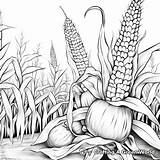 Corn Coloring Pages  Free & Printable sketch template