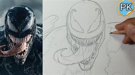 How to draw Venom easy // Full outline Tutorial step by step || - YouTube